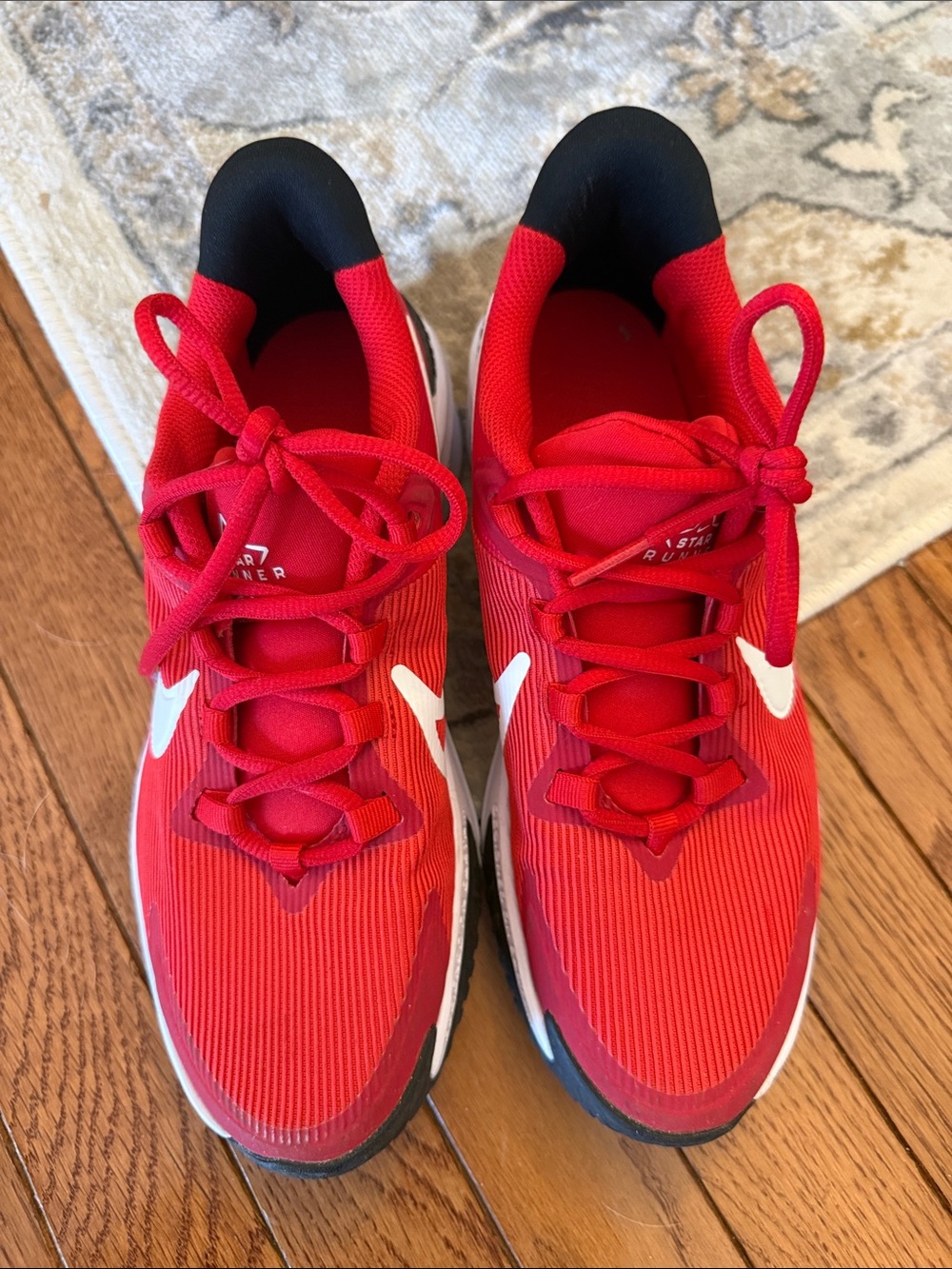 Nike Youth Red & White Lace-Up Sneakers